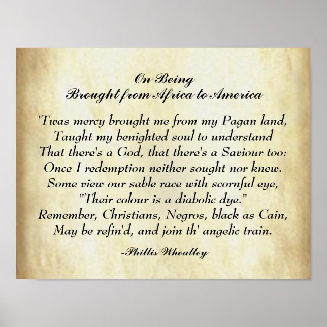 Afrikansk amerikansk poesi från Afrika till Amerik Poster (Framsidan)