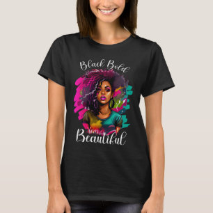 Afrikansk amerikansk pop Melanated Woman Black His T Shirt
