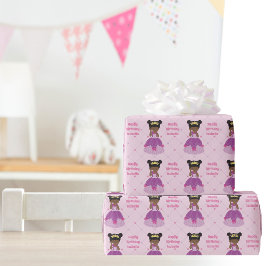 Afrikansk amerikansk princess Cute Anpassningsbar Presentpapper