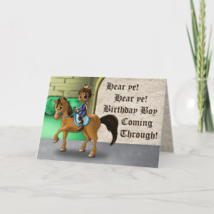Afrikansk amerikansk prins och Horse Birthday Kort