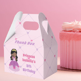 Afrikansk amerikansk prinsessa Cute Rosa Födelseda Presentaskar