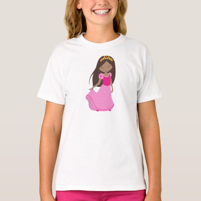 Afrikansk amerikansk prinsessa, drottning, Krona,  T Shirt (Framsida)