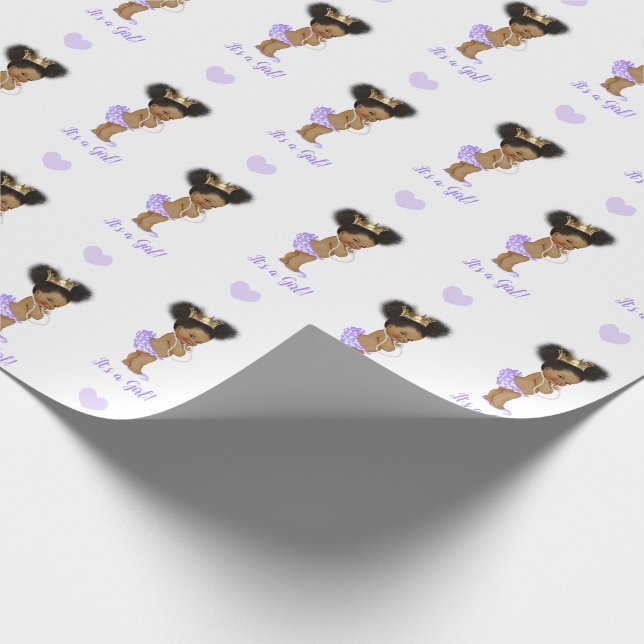 Afrikansk amerikansk prinsessa Wrapping Papper Presentpapper (Hörn)