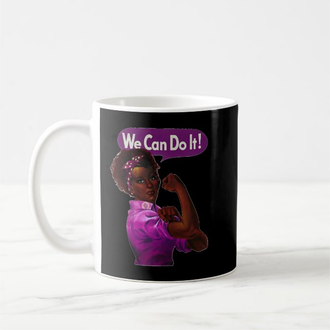 Afrikansk amerikansk Rosie, Riveter Black History  Kaffemugg (Vänster)