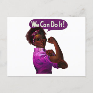 Afrikansk amerikansk Rosie, Riveter Black History Meddelande Vykort