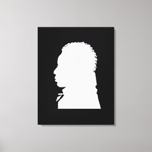 Afrikansk amerikansk Silhouette lämnat vänd Canvastryck