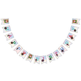 Afrikansk amerikansk Sjöjungfru 5:e födelsedagsfot Vimplar