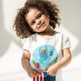Afrikansk amerikansk Sjöjungfru Cute Anpassningsba T Shirt