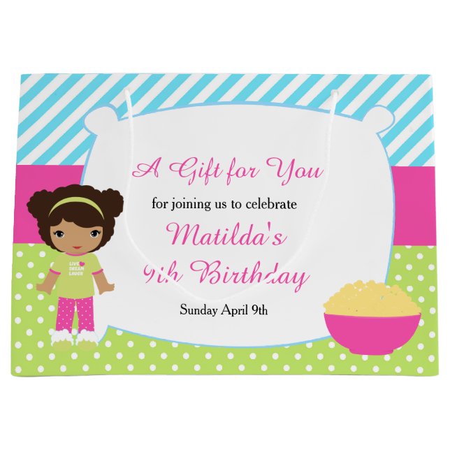 Afrikansk amerikansk Sleepover Slumber Party Birth (Framsidan)