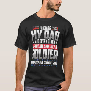 Afrikansk amerikansk soldat Pappa Son Black Histor T Shirt