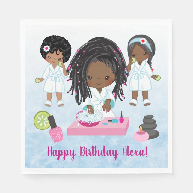 Afrikansk amerikansk spa Party Napkins Pappersservett (Framsidan)