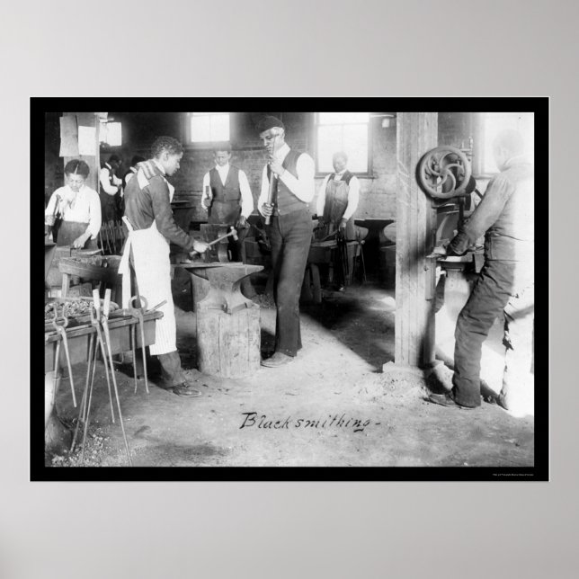 Afrikansk amerikansk Studenter av Blacksmithing 19 Poster (Framsidan)