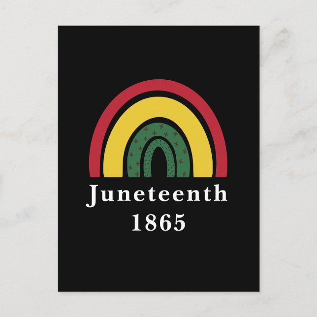 Afrikansk amerikansk svart historia 1865 vykort (Framsida)