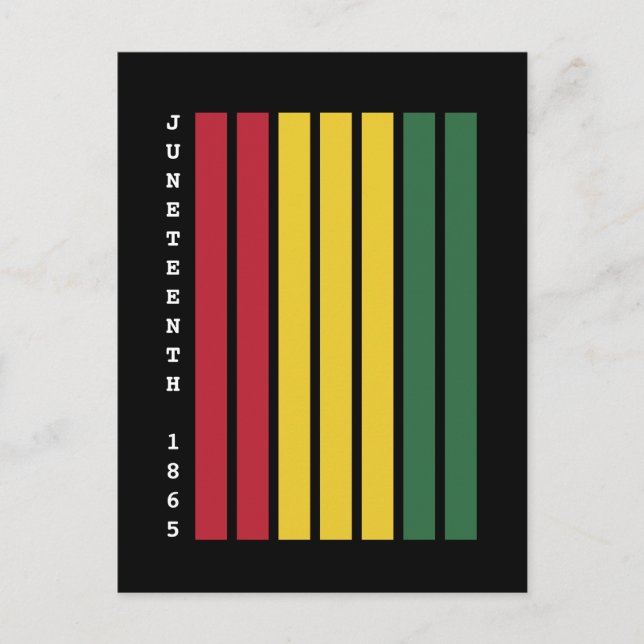 Afrikansk amerikansk svart historia 1865 vykort (Framsida)