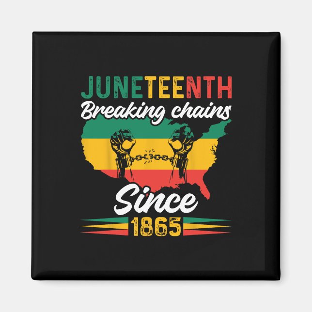 Afrikansk amerikansk tusendel 1865 svart historiem magnet (Framsidan)