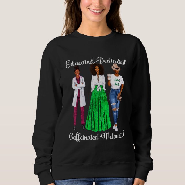 Afrikansk amerikansk utbildad, särskild koffeinfri t shirt (Framsida)