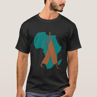 Afrikansk amerikansk Woman African Karta T Shirt