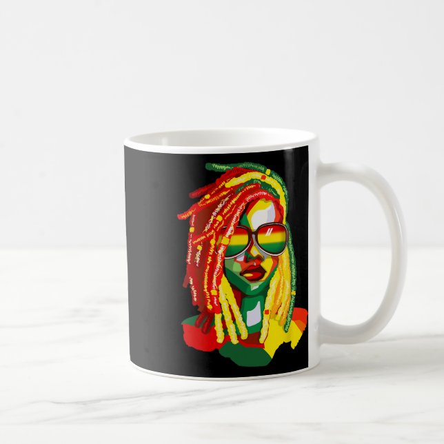 Afrikansk amerikansk Women Art Black History Junet Kaffemugg (Höger)