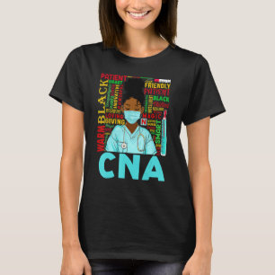 Afrikansk amerikansk Women Black Cna Nurse Black H T Shirt