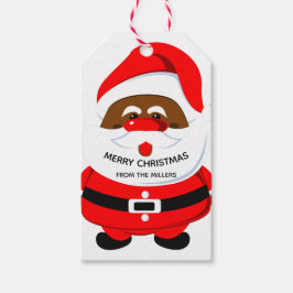 Afrikansk-amerikanska Jultomten julgranar helgdag Presentetikett