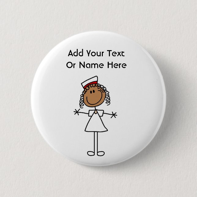 Afrikansk amerikanstick figurt-skjortor och gåvor knapp (Framsida)