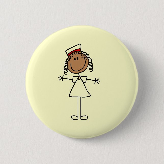 Afrikansk amerikanstick figurTshirts och gåvor Knapp (Framsida)