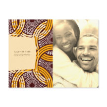 Afrikansk Ankara Kitenge Guld Blommigt Spara datum