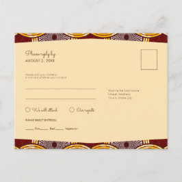 Afrikansk Ankara Kitenge Guld OSA Meal Postcard Inbjudan Vykort