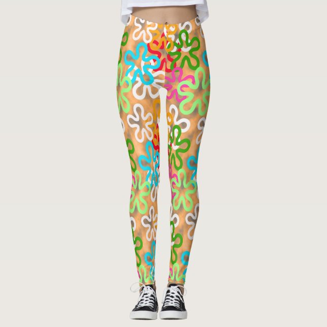 Afrikansk Ankara Mönster design Leggings (Framsida)