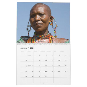 Afrikansk Ansikte Wall Calendar Kalender