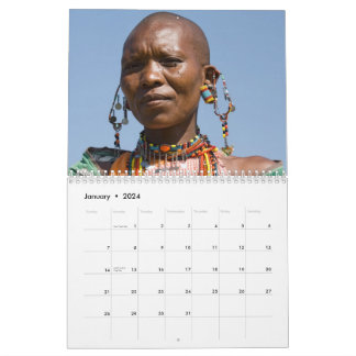 Afrikansk Ansikte Wall Calendar Kalender
