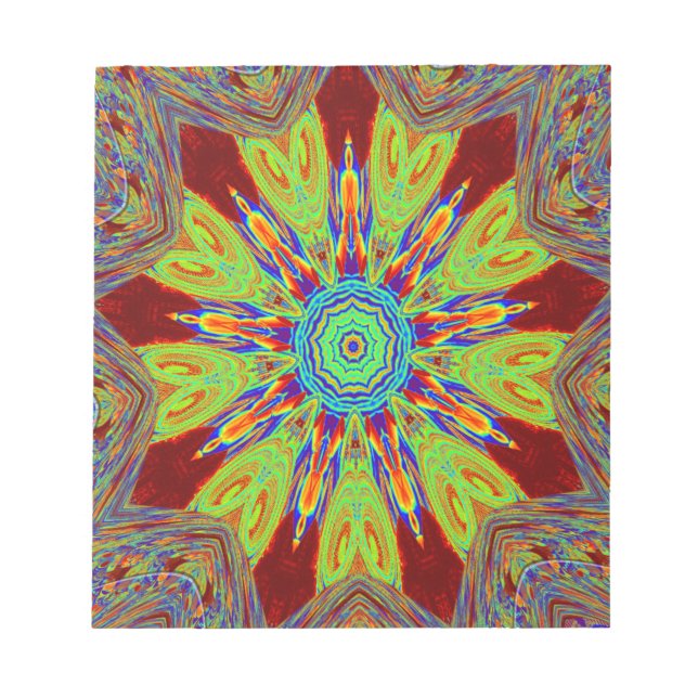 Afrikansk asiatisk europeisk etnisk mönster anteckningsblock (Framsida)