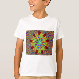 Afrikansk asiatisk europeisk etnisk mönster t-shirt