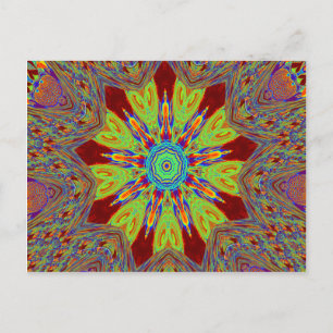 Afrikansk asiatisk europeisk etnisk mönster vykort