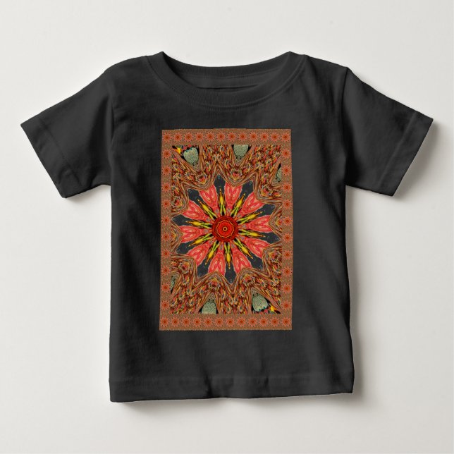 Afrikansk asiatisk traditionell edgy mönster tee (Framsida)