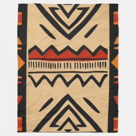 Afrikansk bakgrund i varmt färg fleecefilt