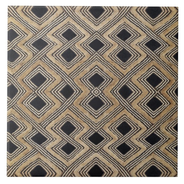 Afrikansk BaKuba Kakelplatta (Framsidan)