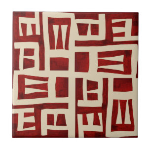 Afrikansk Bakuba-karta Tribal kakel
