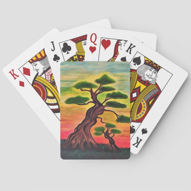 Afrikansk baobabb casinokort (Baksidan)