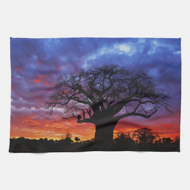 Afrikansk baobabträd, Adansonia digitata, 2 Kökshandduk (Horisontell)