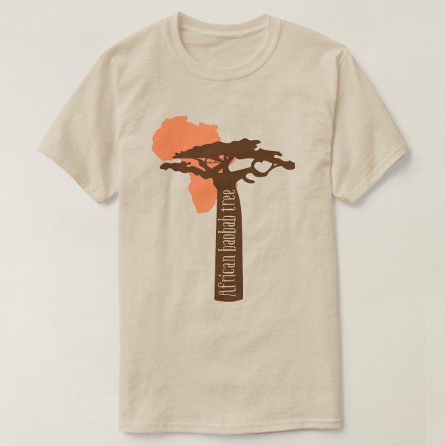 Afrikansk Baobabträd T Shirt (Design framsida)