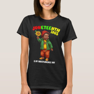 Afrikansk barnpojke och flicka är min Independence T Shirt