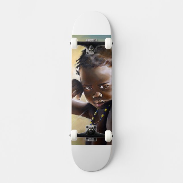 Afrikansk barnsommarSkateboard Old School Skateboard Bräda 21,6 Cm (Framsida)
