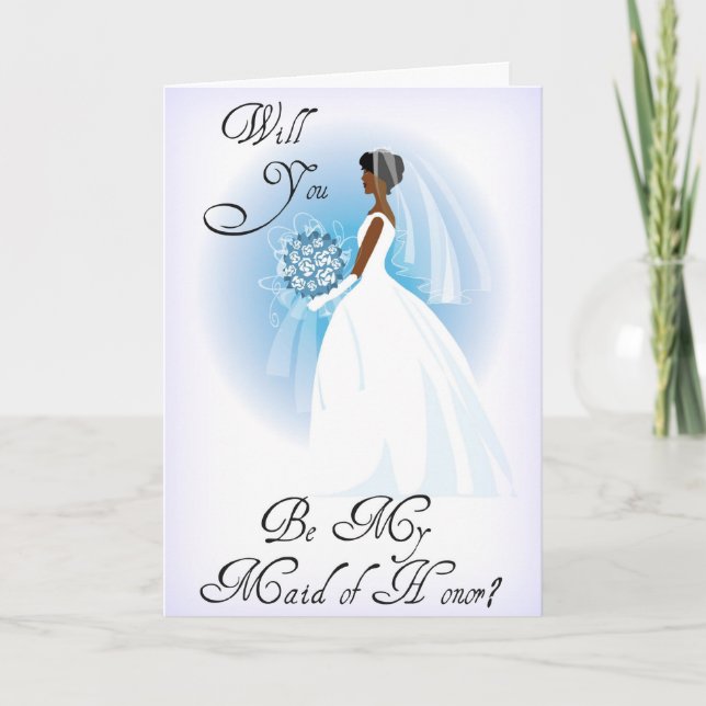 Afrikansk Be min inbjudan till Maid of honor (Framsida)