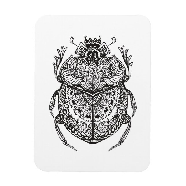 Afrikansk Beetle Zendoodle Magnet (Vertikal)