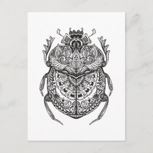 Afrikansk Beetle Zendoodle Vykort