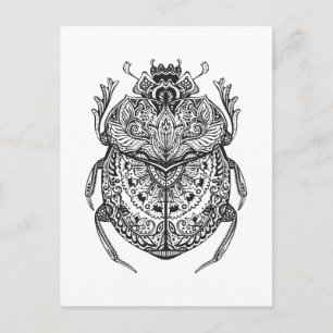 Afrikansk Beetle Zendoodle Vykort