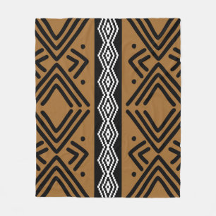 Afrikansk Bogolan Decorative Blanket Fleecefilt