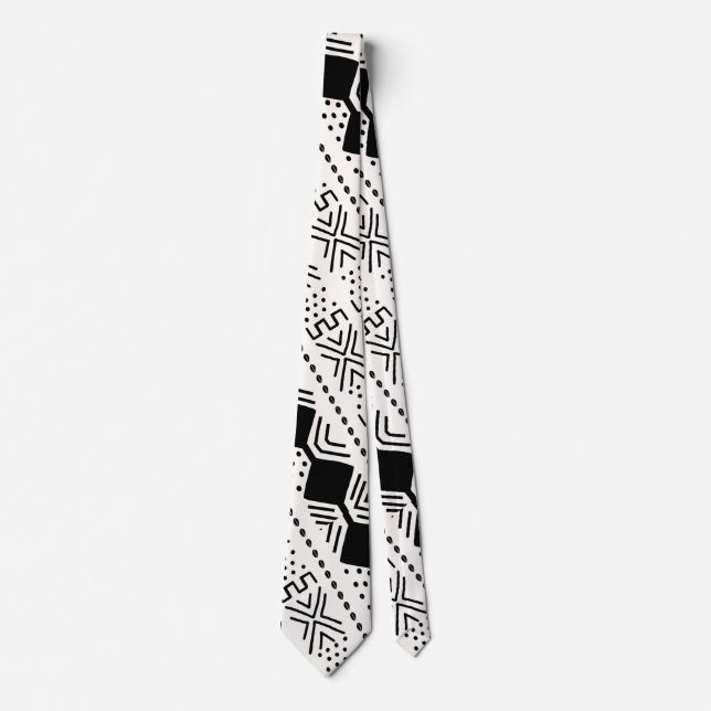 Afrikansk Bogolan Neck Tie Slips (Framsida)