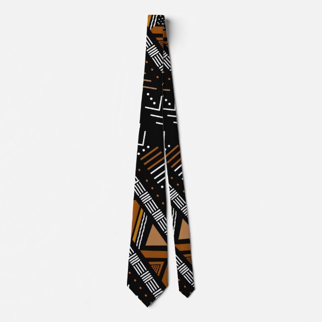 Afrikansk Bogolan Neck Tie Slips (Framsida)